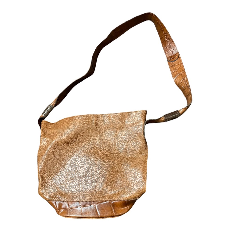 Vintage genuine leather hobo bag